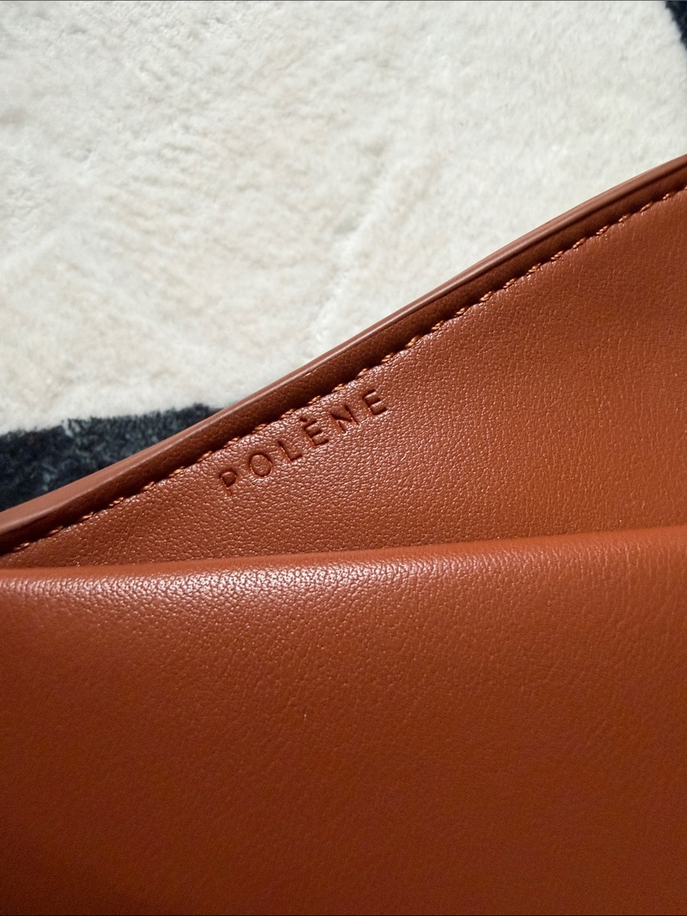 Curved Leather Belt Bag in Warm Cognac - Picture 9 of 11